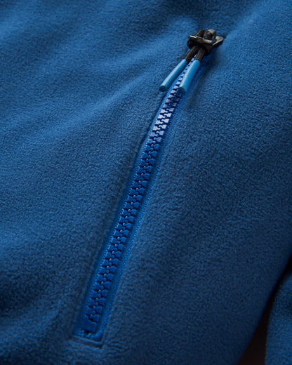 Ayla Micro Polartec® Hooded Fleece - Dark Denim - Flatlay