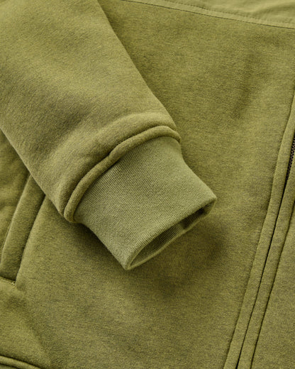 Tidal Full Zip Fleece Lined Hoodie - Khaki - Flatlay