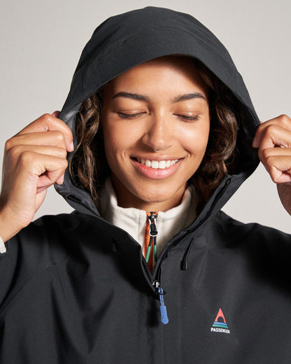 Five Element Recycled Waterproof Jacket - Black - Studio Model