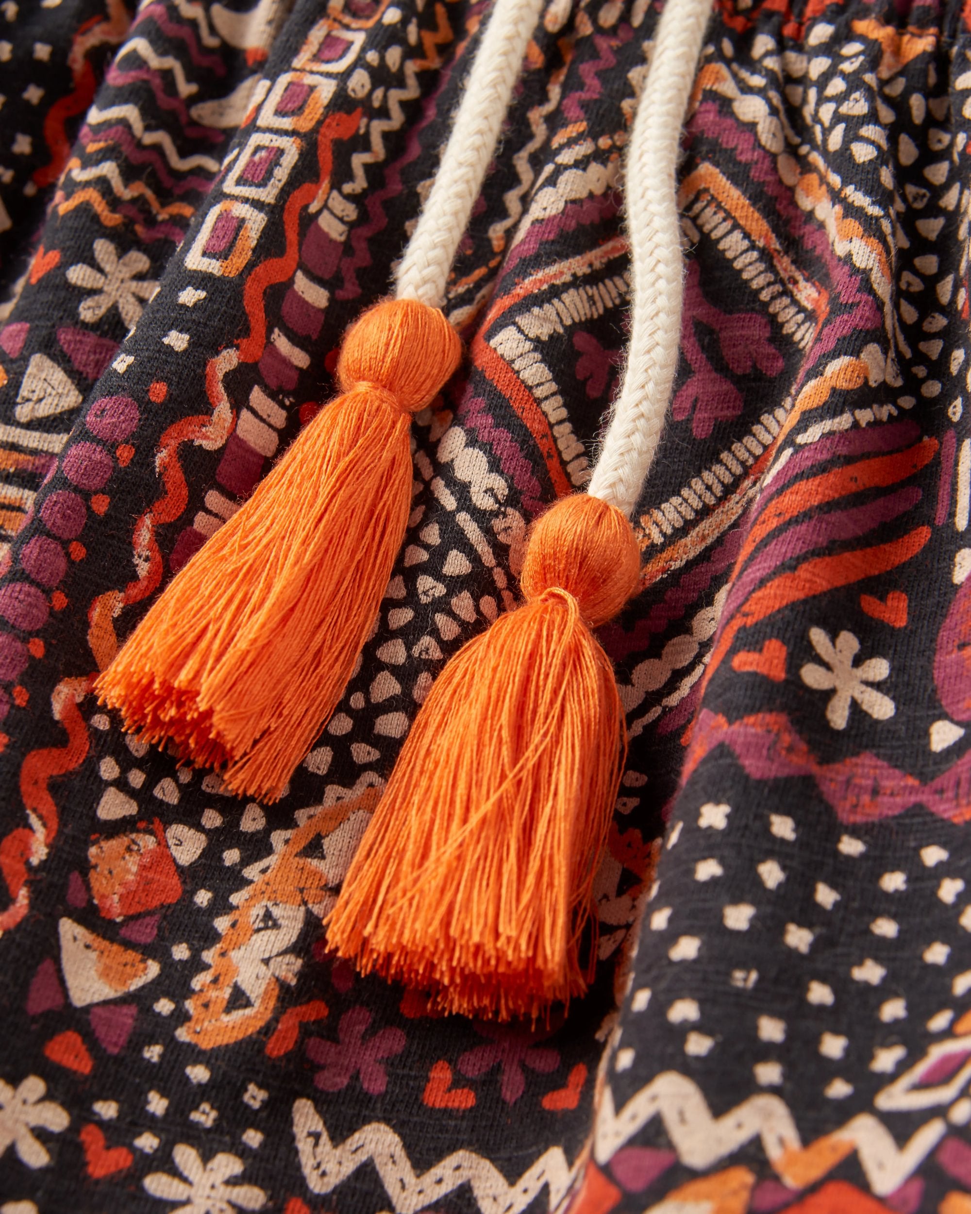 Fareway Recycled Cotton Maxi Skirt - Vintage Patchwork Black/Multi - Flatlay