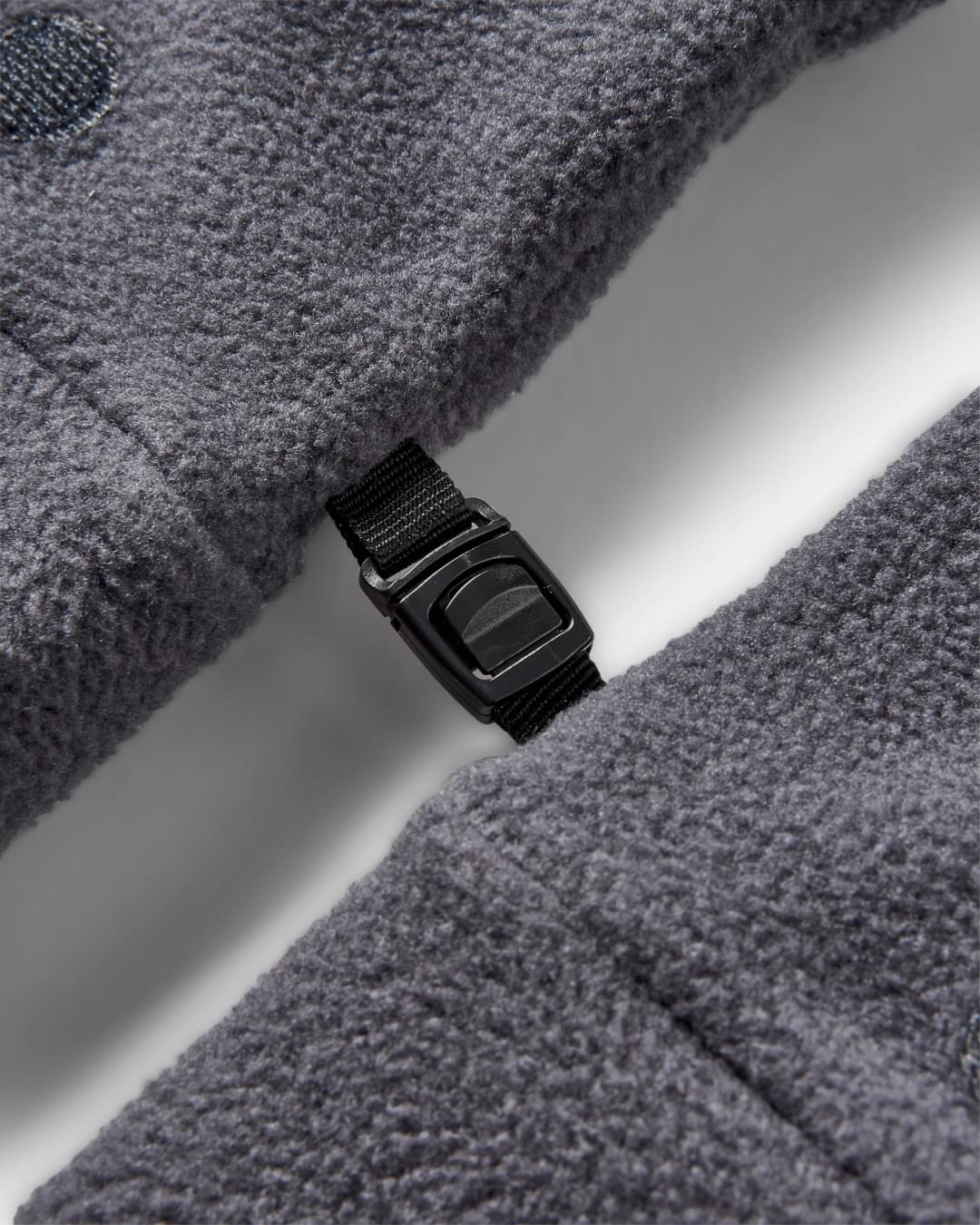 Stem Recycled Polar Convertible Mittens - Charcoal - Flatlay