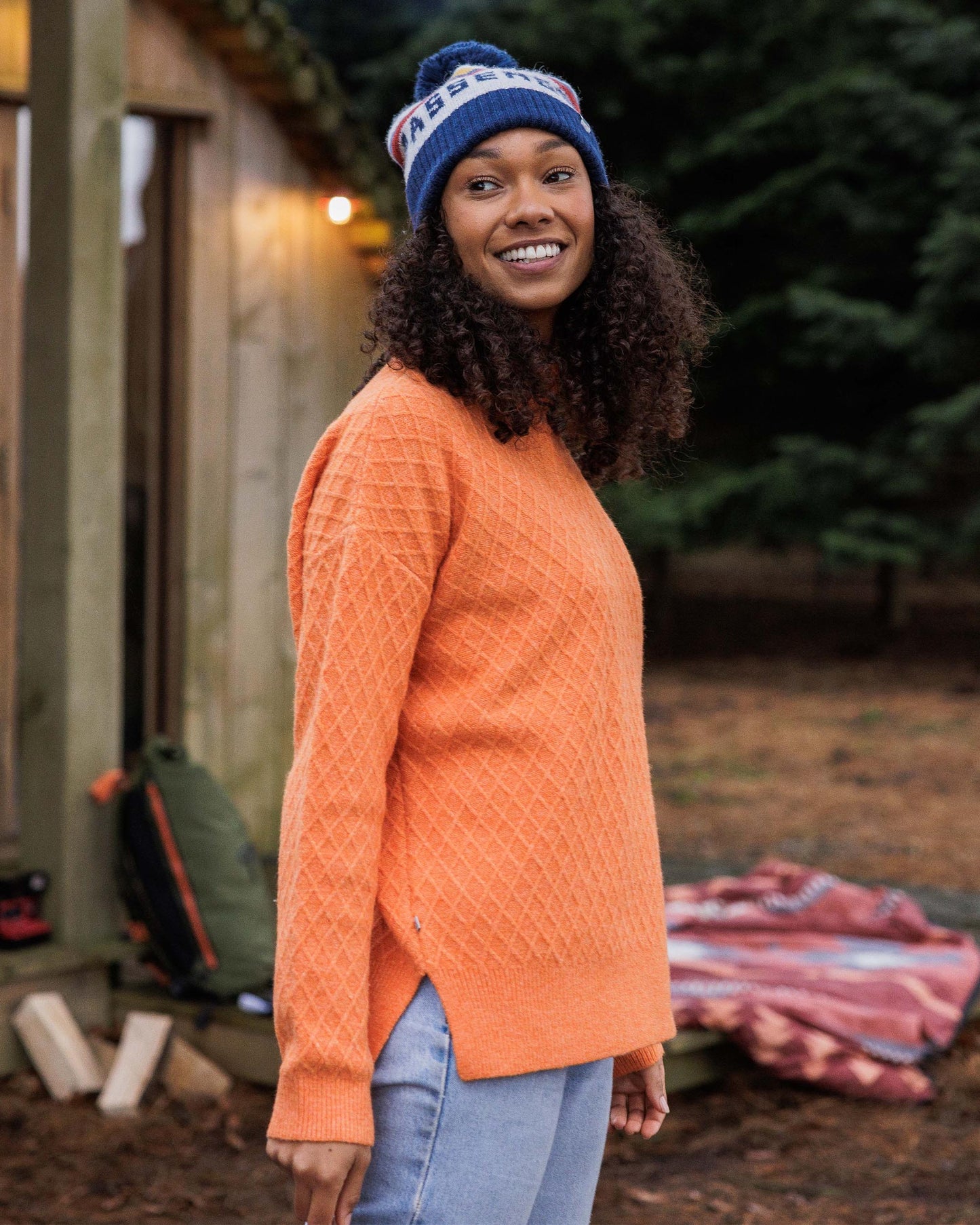 Hinterland Recycled Knitted Jumper - Apricot