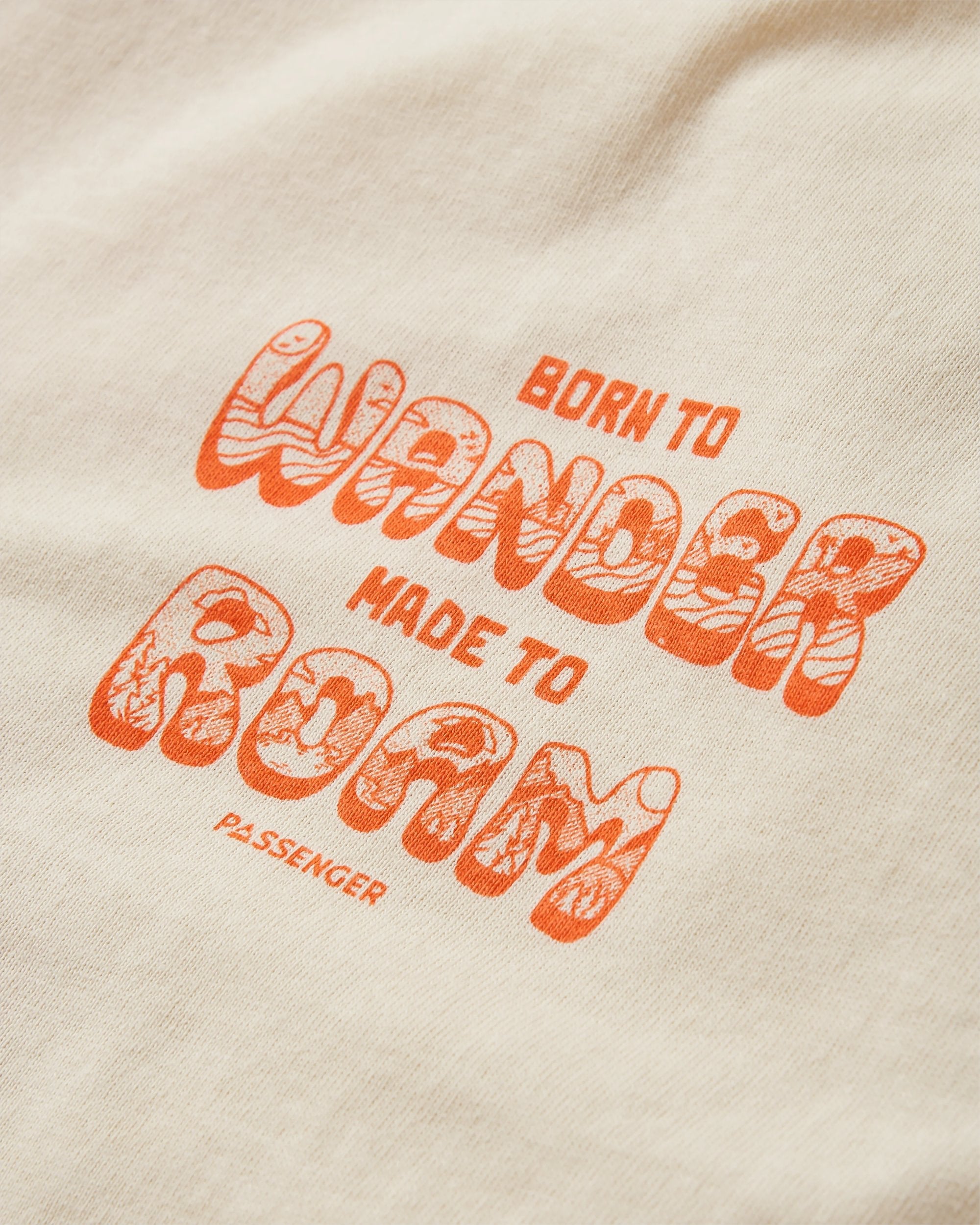 Woodcut Recycled Cotton T-Shirt - Birch - Flatlay