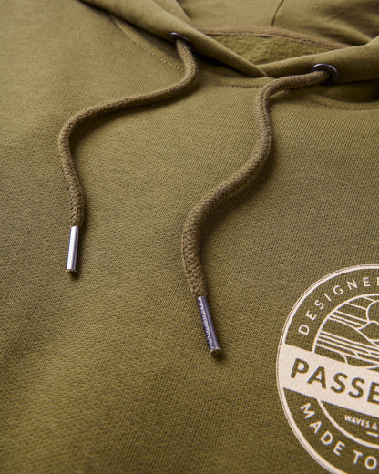 Odyssey Organic Cotton Hoodie - Dark Olive - Flatlay