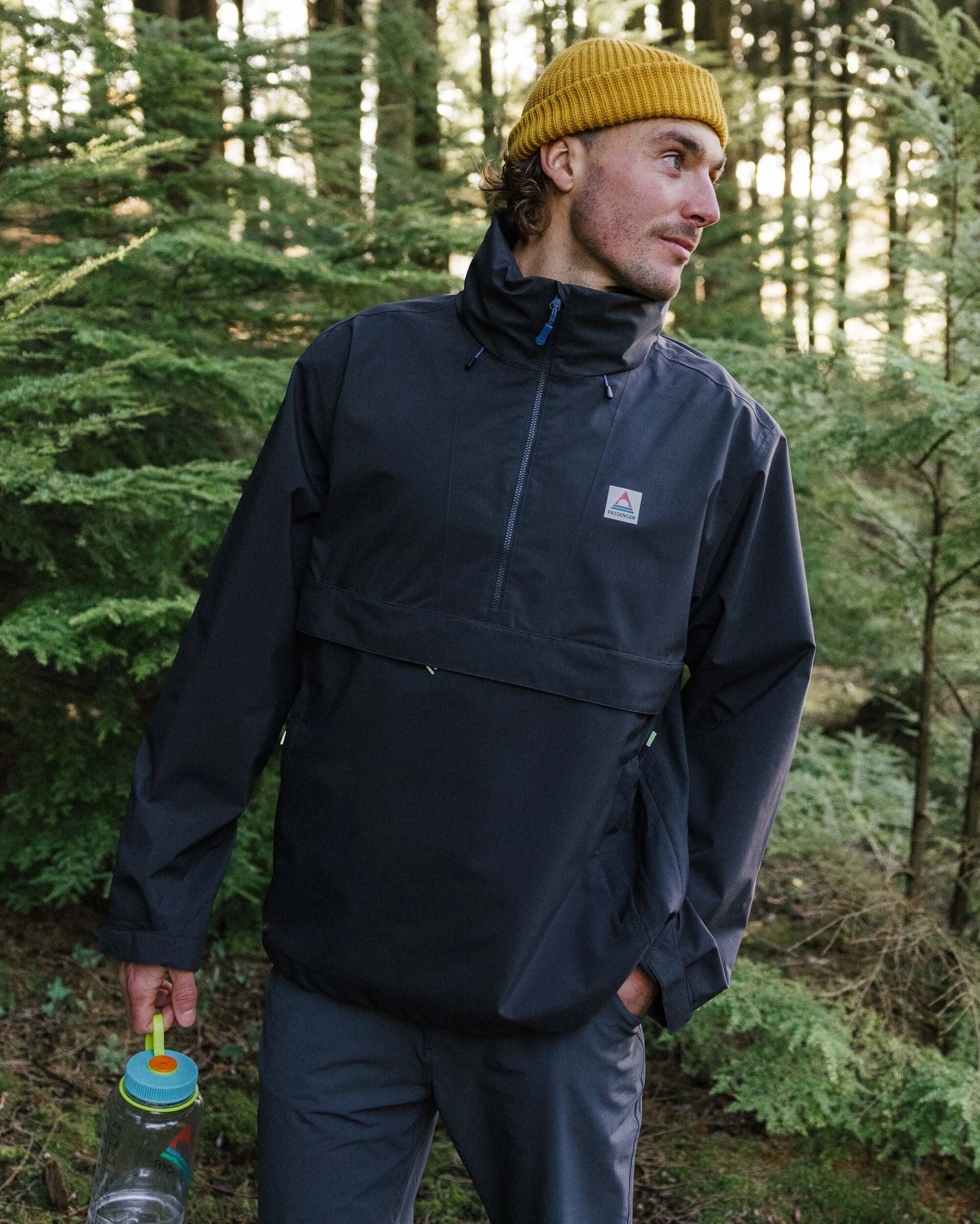 Diablo Recycled Waterproof Anorak - Faded Black - Lifestyle