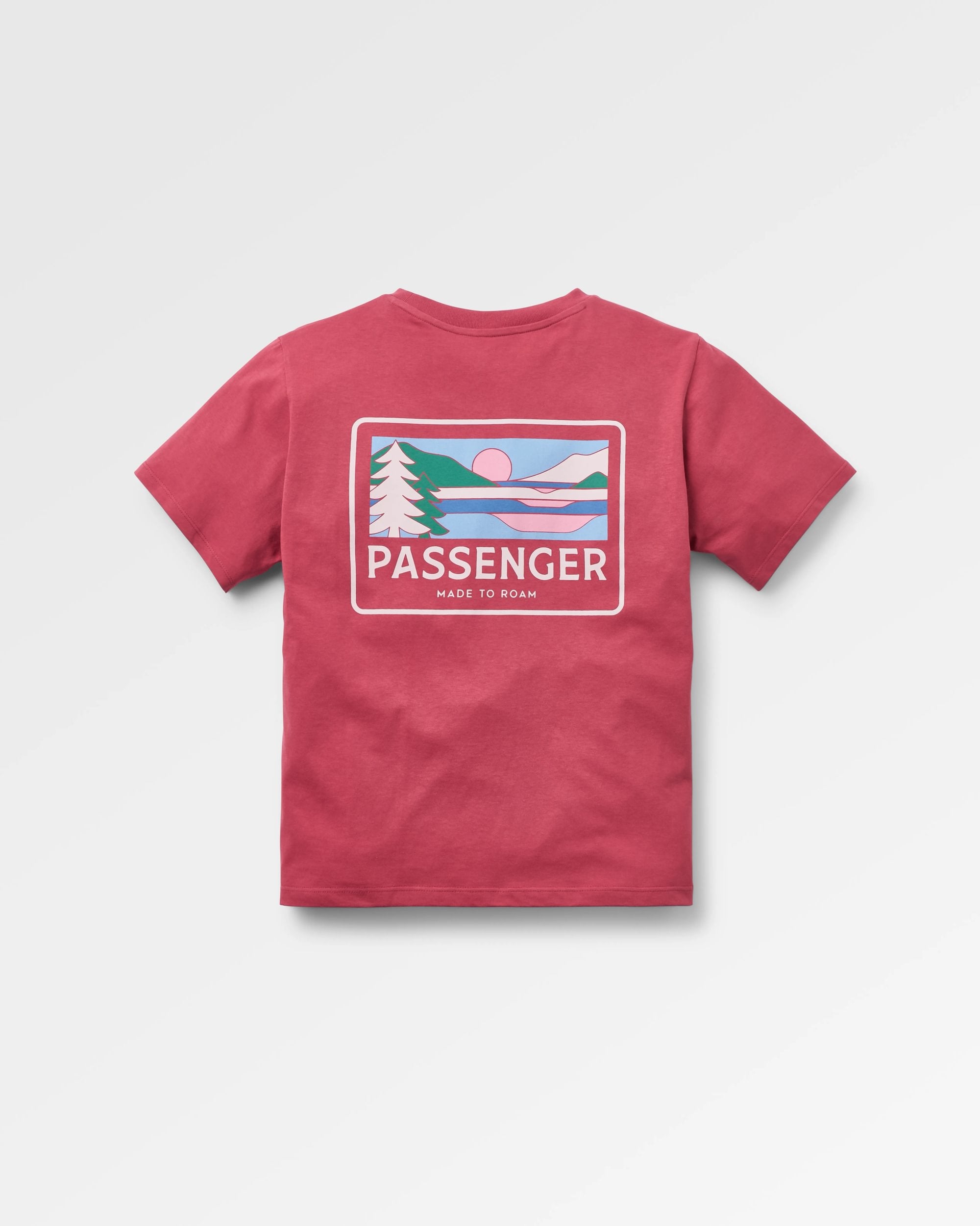 Roamer Women's T-Shirt - Garnet - Flatlay