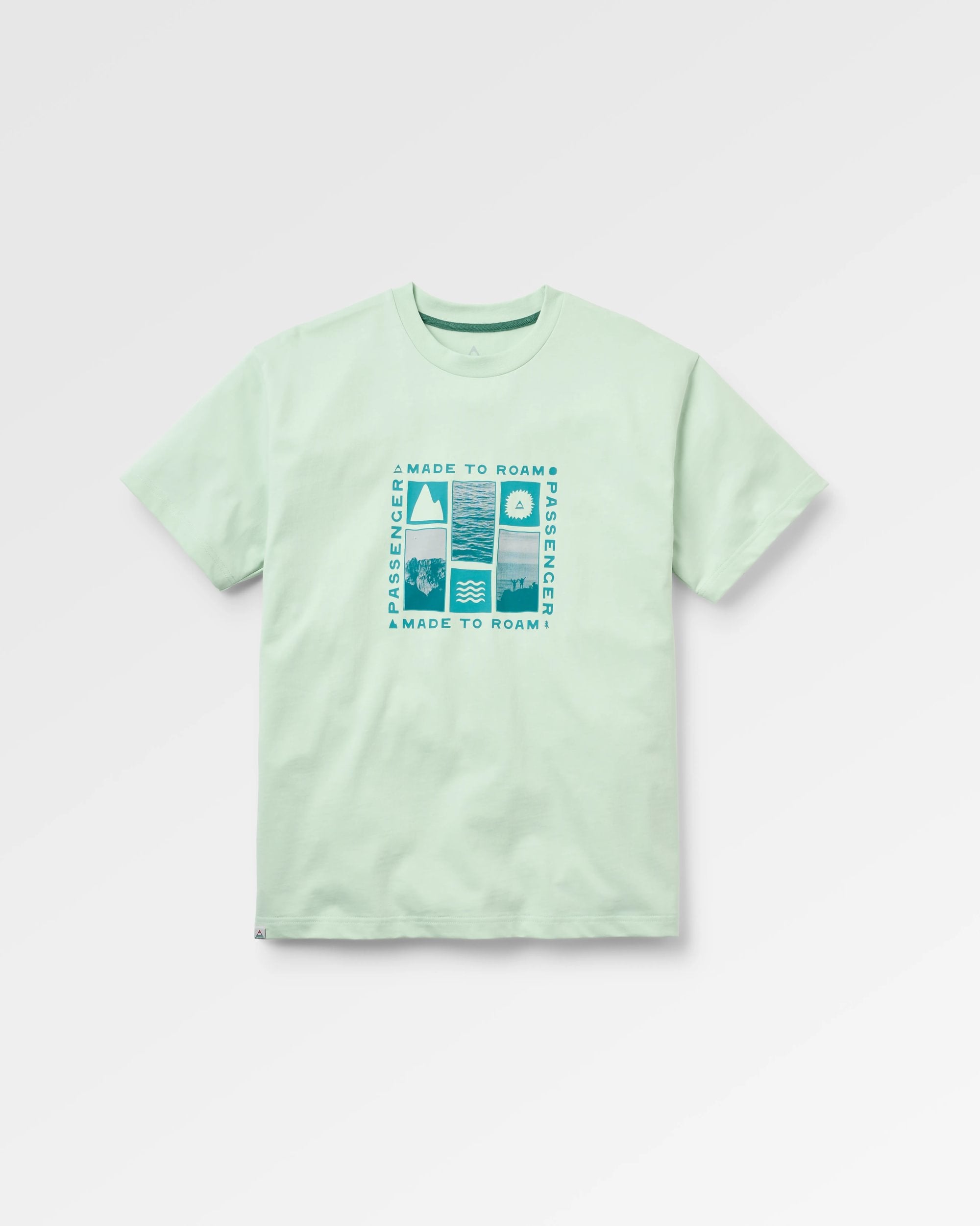 Snapshot Organic Cotton Relaxed Fit T-Shirt - Spearmint - Flatlay