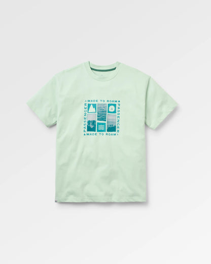 Snapshot Organic Cotton Relaxed Fit T-Shirt - Spearmint - Flatlay