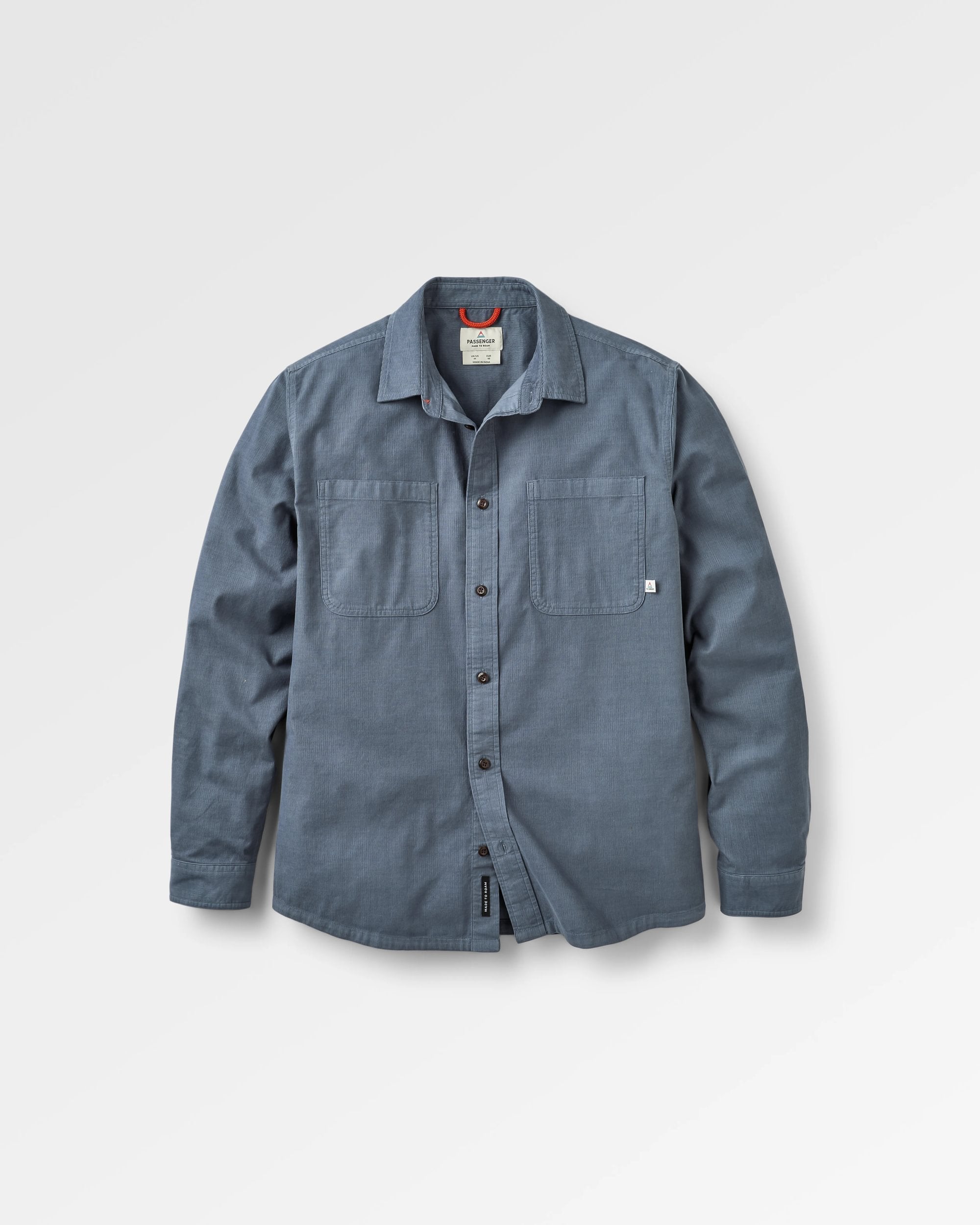 Backcountry Cord Light Shirt - Storm Grey - Flatlay