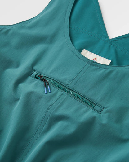 Trail Recycled Cargo Dress - Deep Ocean - Flatlay