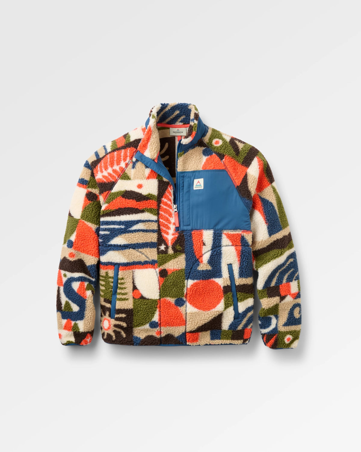 Offroad Sherpa 1/2 Zip Fleece - Lost On Purpose Khaki - Flatlay