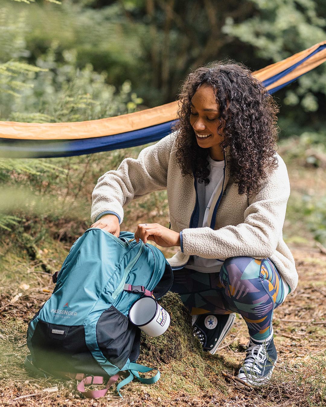 Fairbanks Full Zip Recycled Sherpa Fleece - Oatmeal - Lifestyle