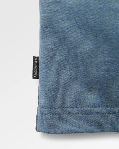Vita Logo Relaxed Fit T-Shirt - Stormy Blue - Flatlay