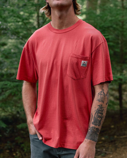 Heritage Recycled Relaxed Fit T-Shirt - Cardinal