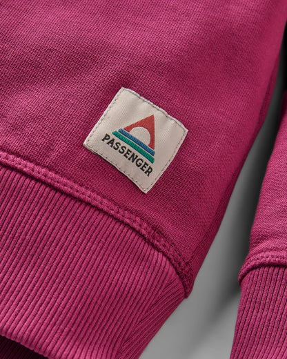 Heritage Recycled Cotton Sweatshirt - Warm Berry - Flatlay