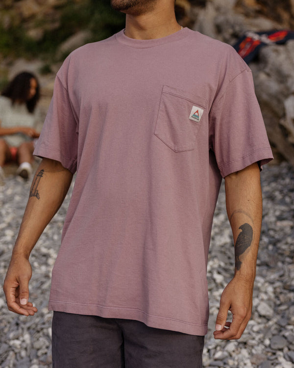 Heritage Recycled Cotton Pocket T-Shirt - Grape