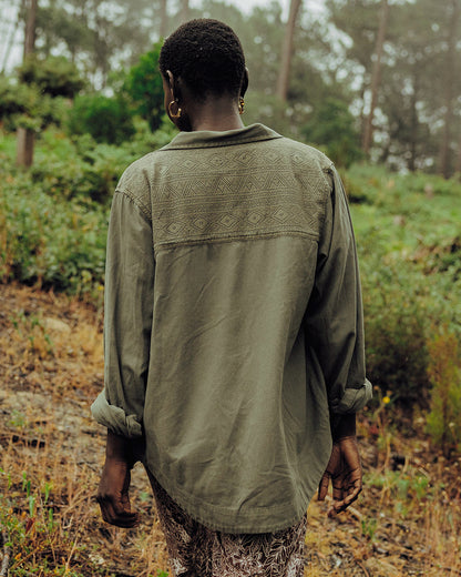 Stardust Organic Cotton Ls Shirt - Dusty Olive