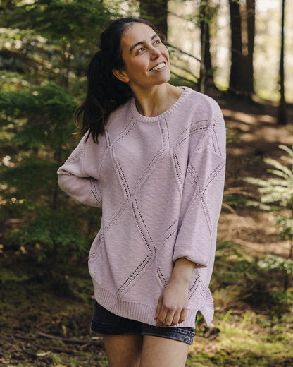 Palm Organic Cotton Jumper - Orchid Hush