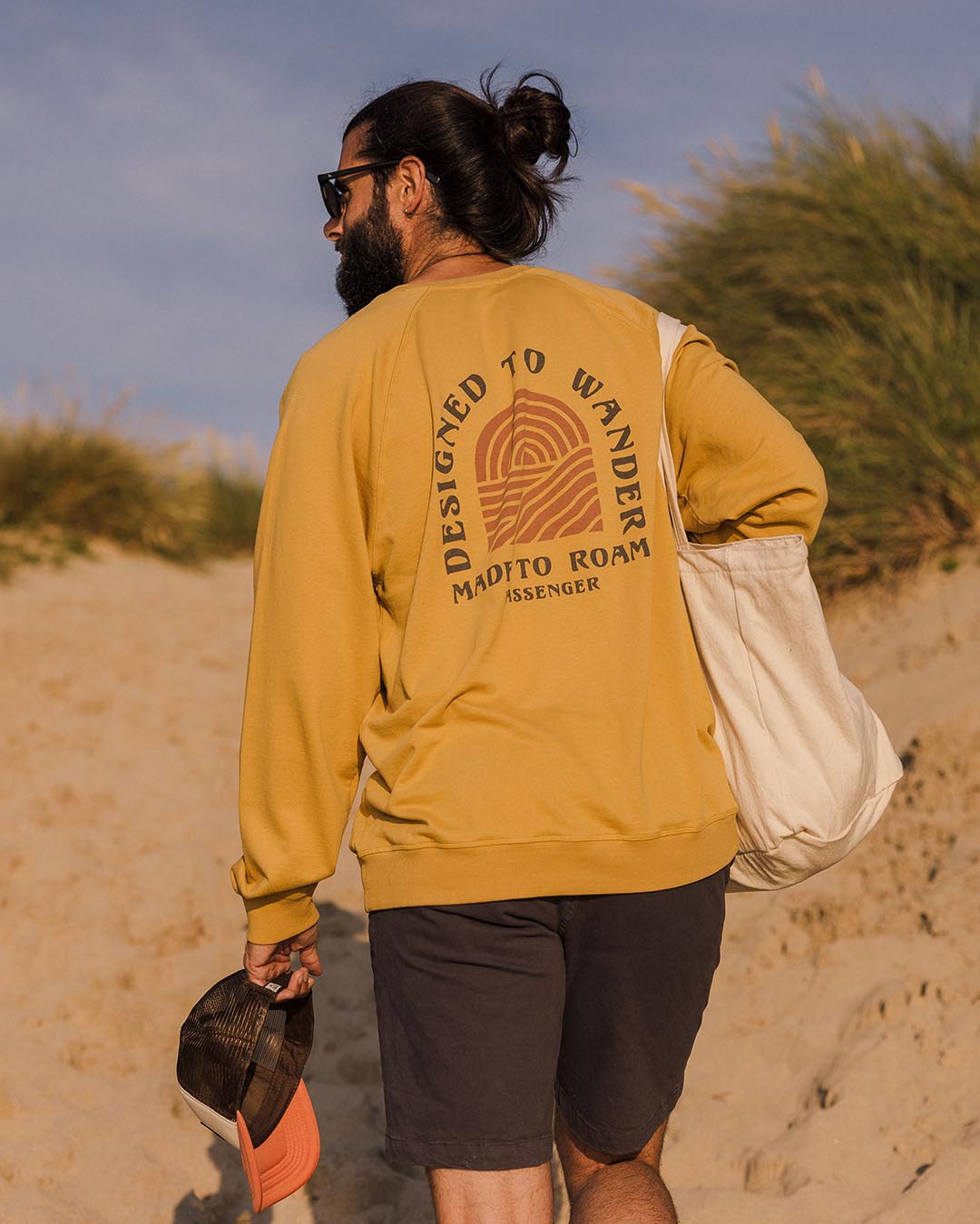 Sundown Recycled Cotton Sweatshirt - Mustard Gold
