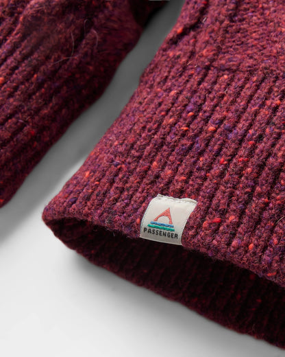 Sandbar Recycled Knitted Jumper - Fig - Flatlay