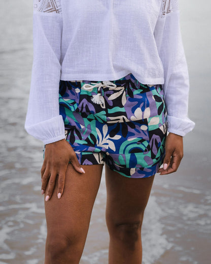 Santosa Woven Short - Mountain Foliage Purple - Lifestyle