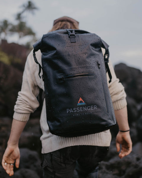 Tide 25L Recycled Dry Bag Backpack Black Passenger