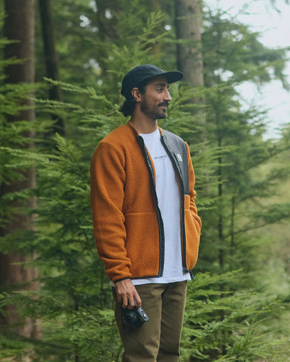 Reconnect Recycled Sherpa Fleece - Retro Orange - Lifestyle