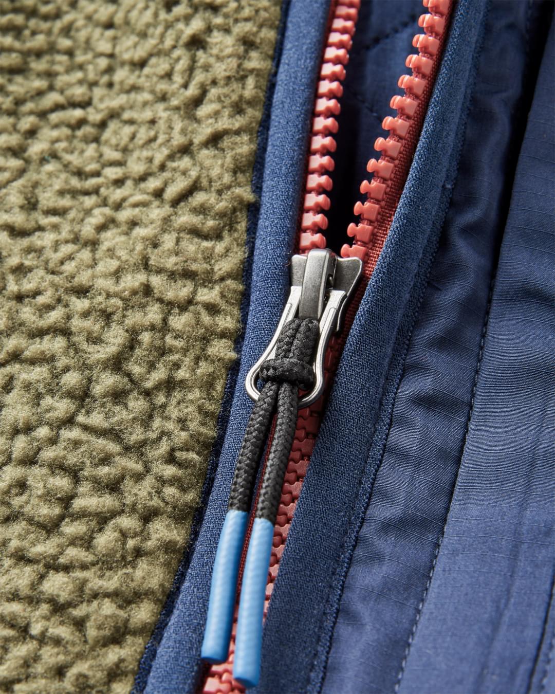 Offgrid 1/2 Zip Recycled Sherpa Fleece - Khaki - Flatlay
