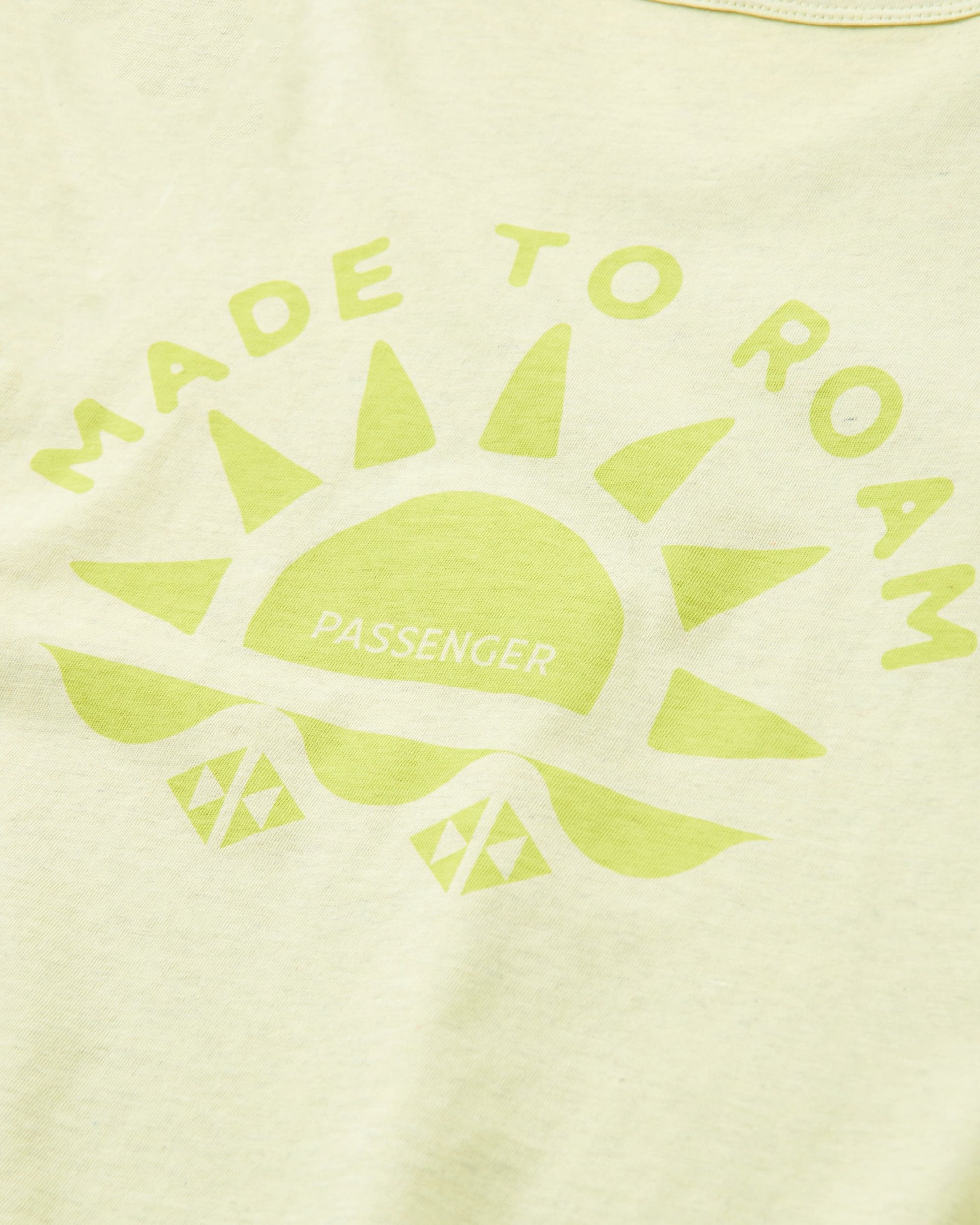 Sunburst Organic Vest - Soft Lime Juice - Flatlay