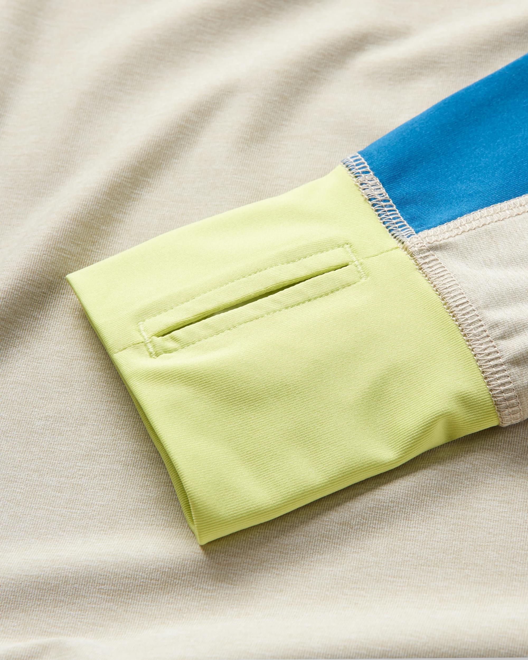 Pacifica Recycled Active LS Top - Birch Marl - Flatlay