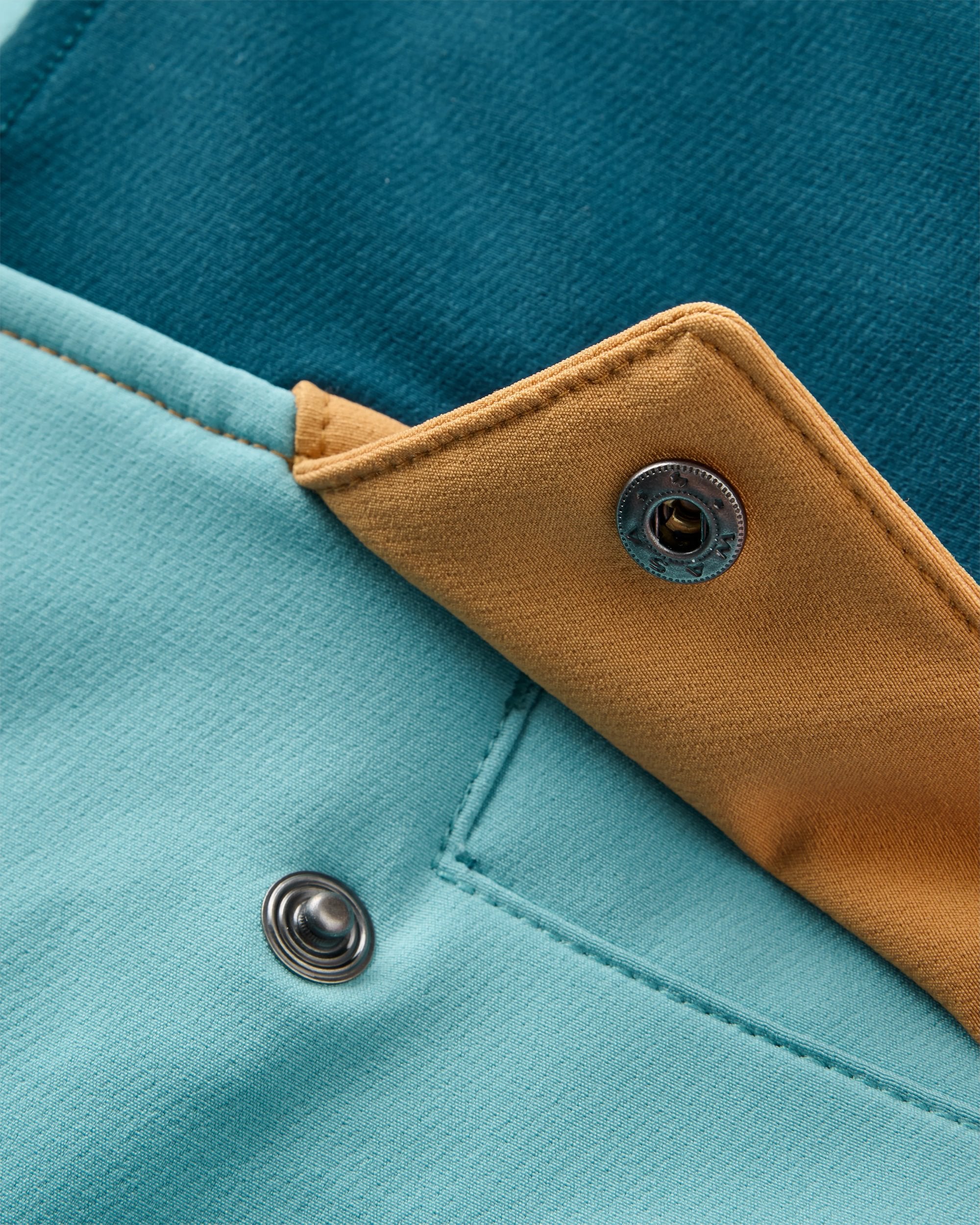 Ocean Recycled Softshell Anorak - Retro Blue/Tidal Blue - Flatlay