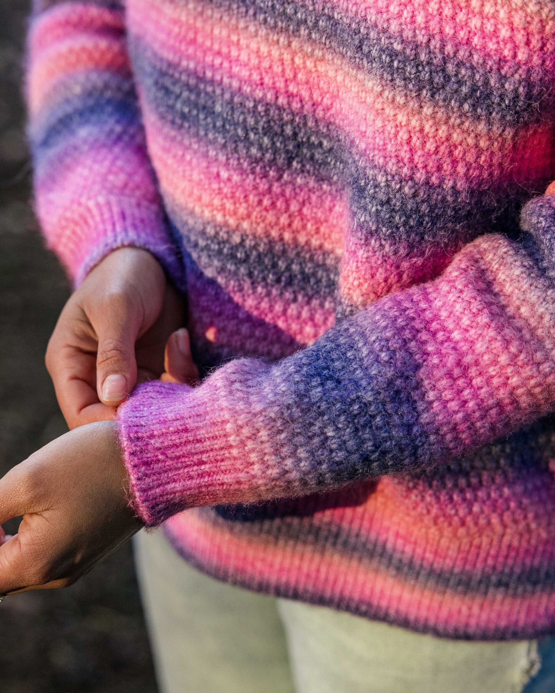 Fika Recycled Knitted Jumper - Crushed Berry Dip