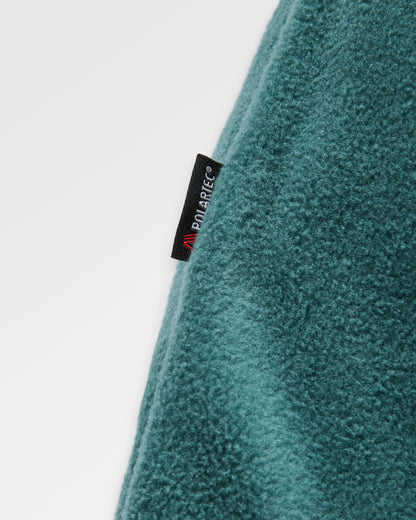 Woodland Full Zip Hooded Polar Fleece - Faded Black/Deep Ocean - Flatlay