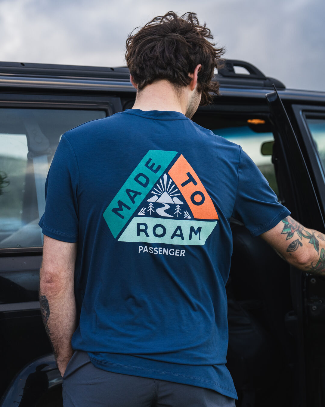 Trail Active Recycled T-shirt - Dark Denim - Lifestyle