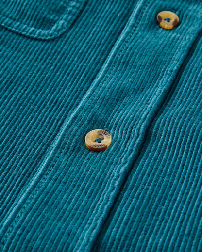 Backcountry Cord Shirt - Tidal Blue - Flatlay