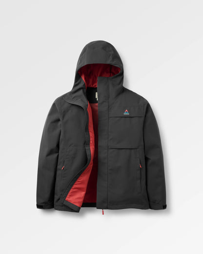 Overland Waterproof Jacket - Black - Flatlay