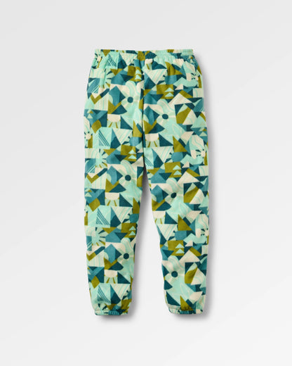 Ace Recycled Polar Fleece Joggers - Sun Patch Aquamarine - Flatlay