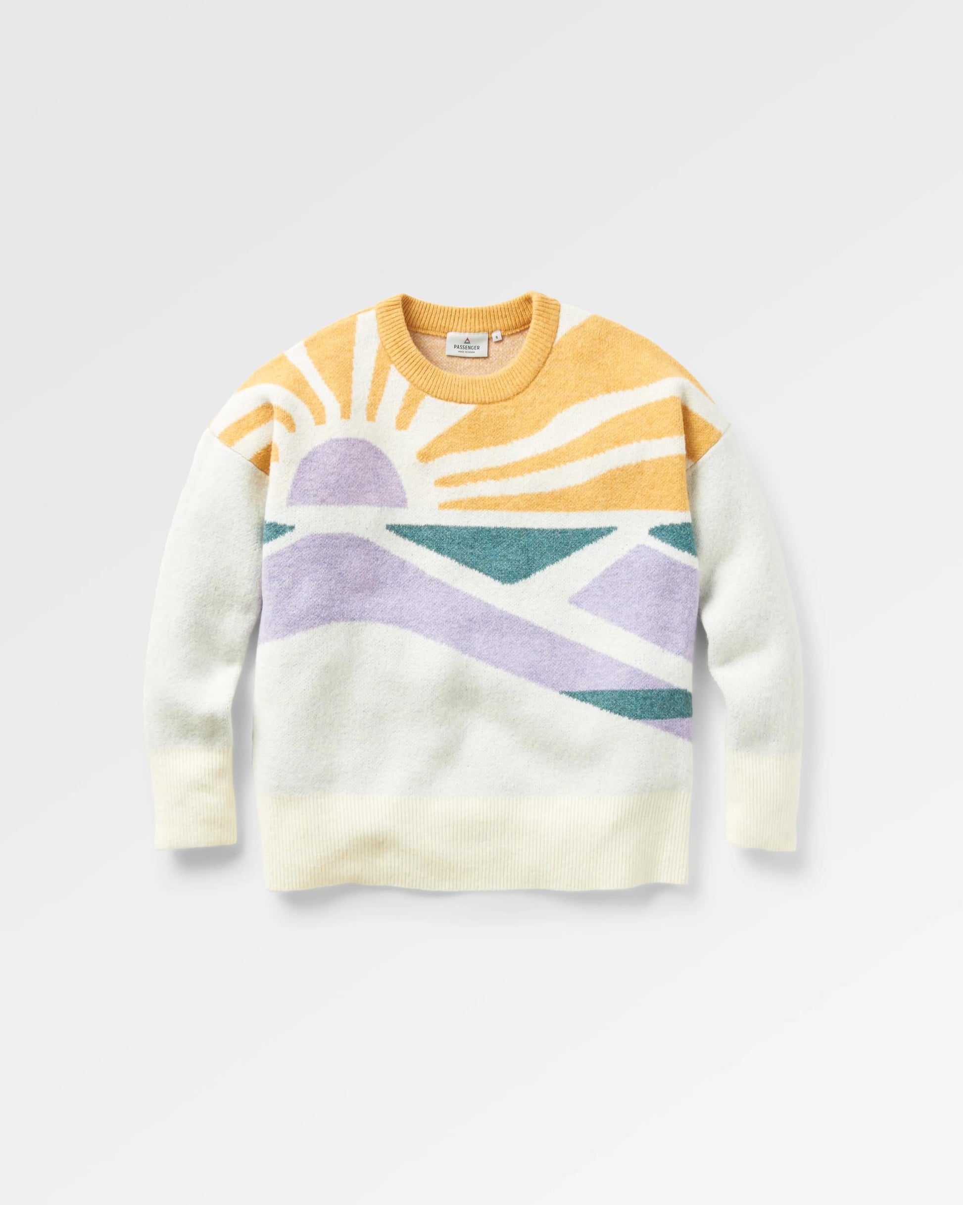 Sunsets Recycled Knitted Jumper - Marshmallow