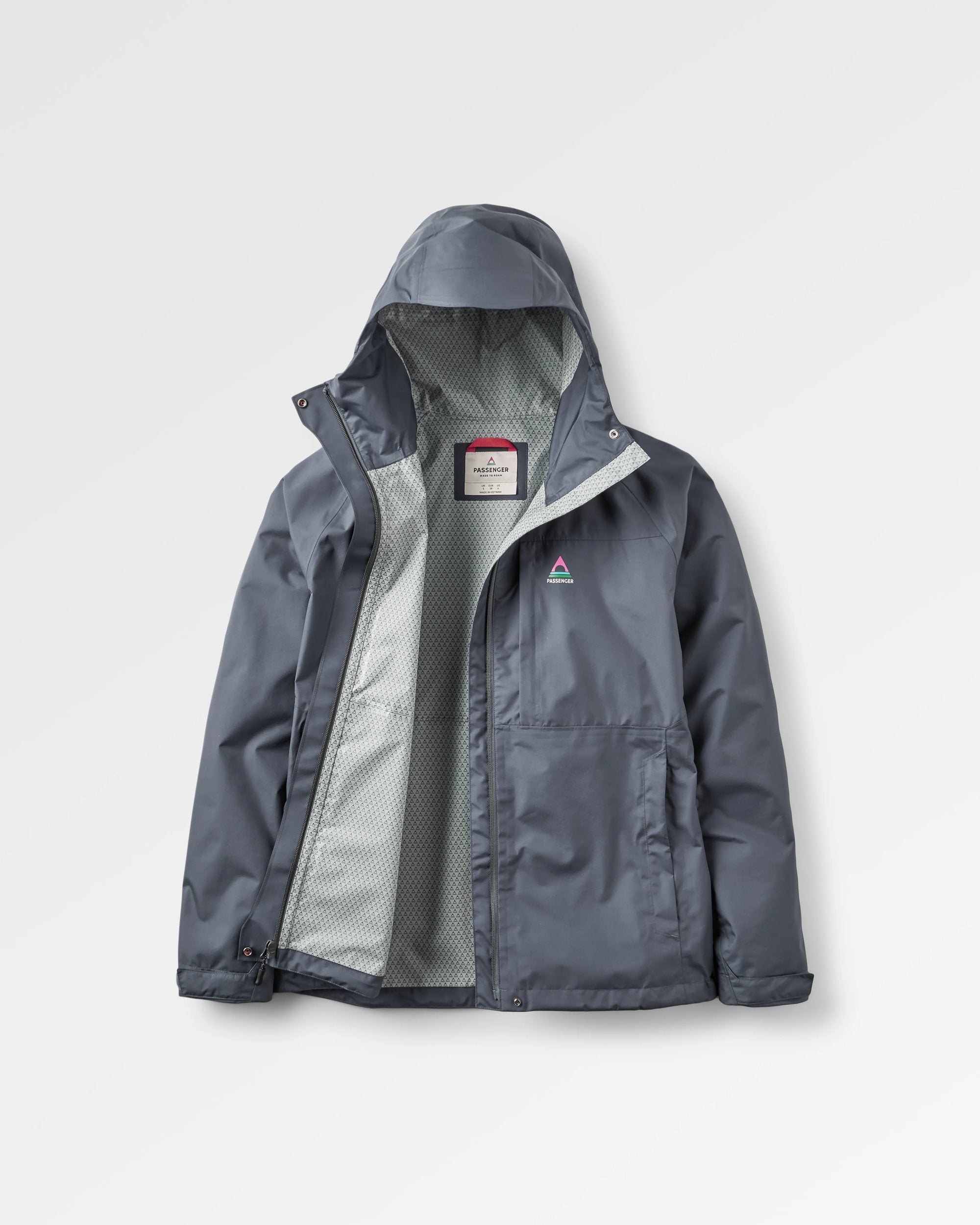 Trailscape Women's Recycled Waterproof Jacket - Charcoal - Flatlay
