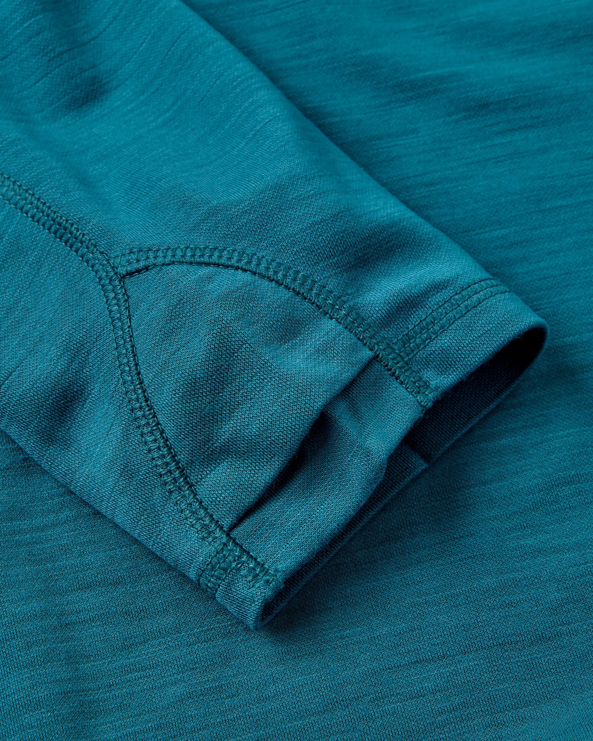 Camp Lost Lightweight Merino LS T-Shirt - Mediterranean - Flatlay
