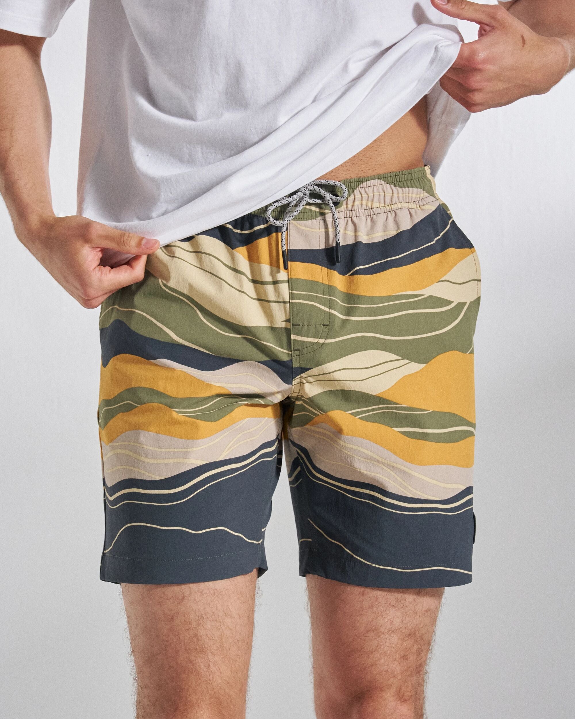 Drifter NetPlus® Beach Linerless Short - Mountain Sunset Khaki - Studio Model