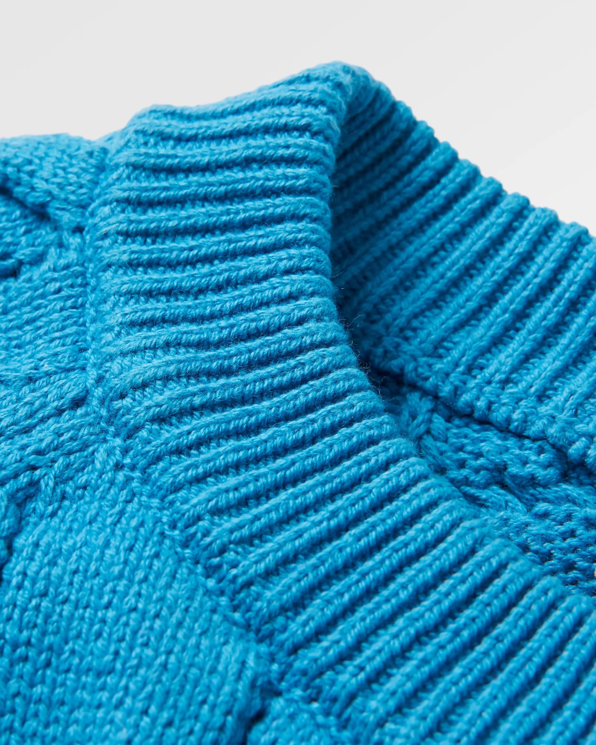 Comfort Organic Knitted Jumper - Atlantic Blue - Flatlay