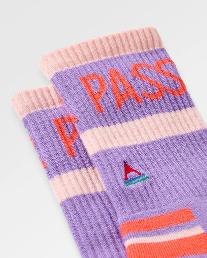 Tahoma Active Socks - Purple Indigo - Flatlay