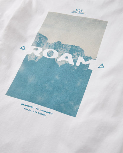 Roam Recycled Cotton T-Shirt - White - Flatlay