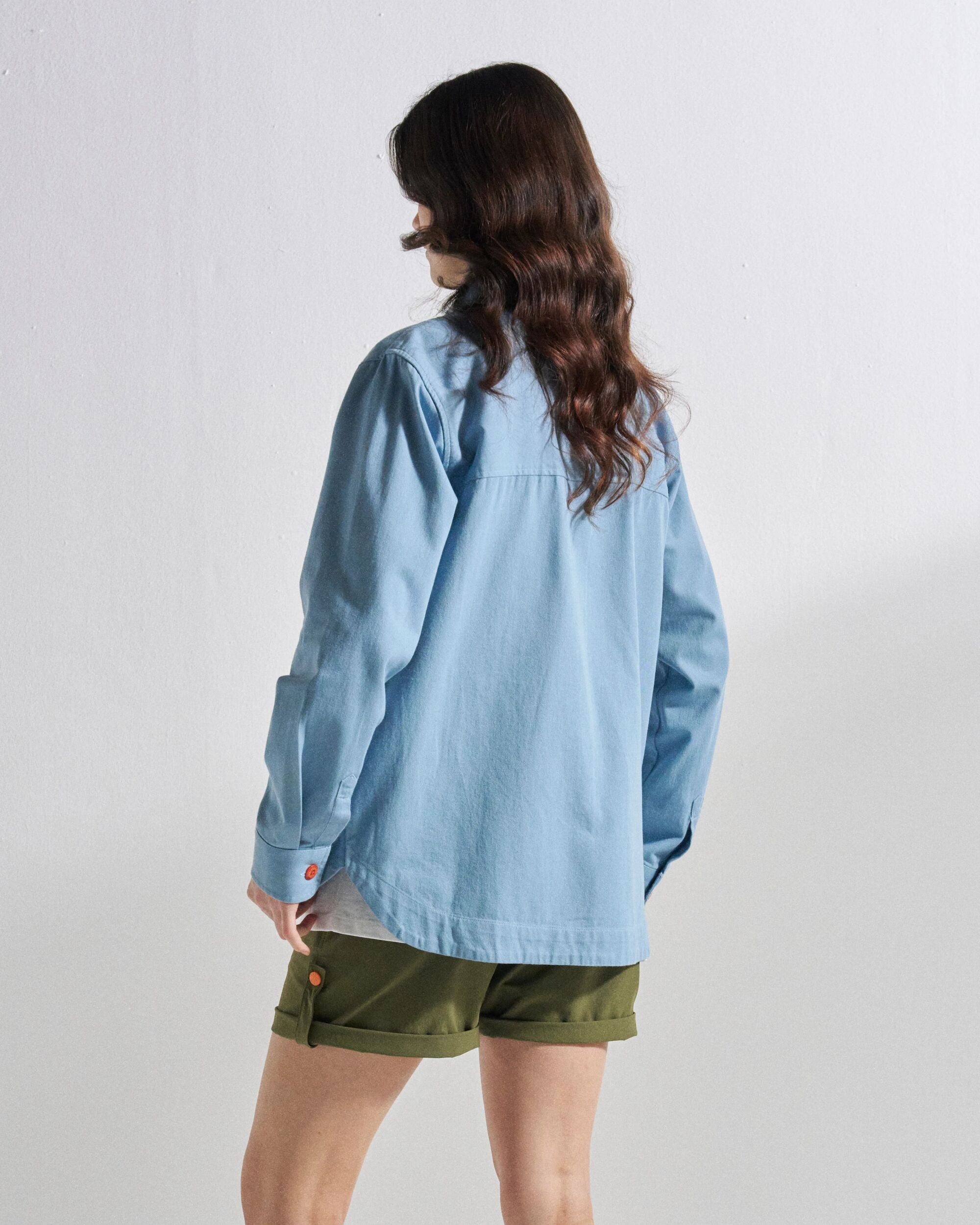 Stella LS Shirt - Faded Denim - Studio Model