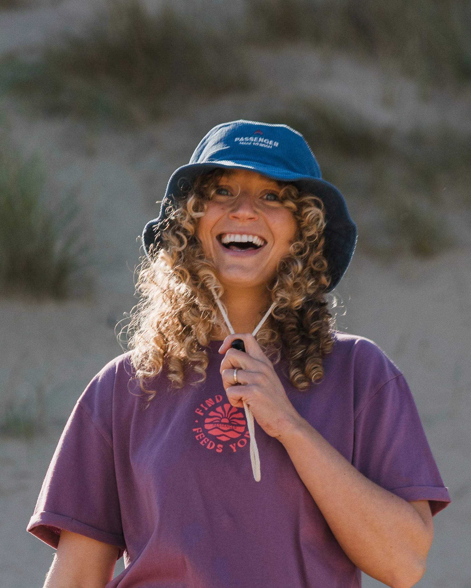 Forest Recycled Cord Bucket Hat - Ash Blue - Lifestyle - Female