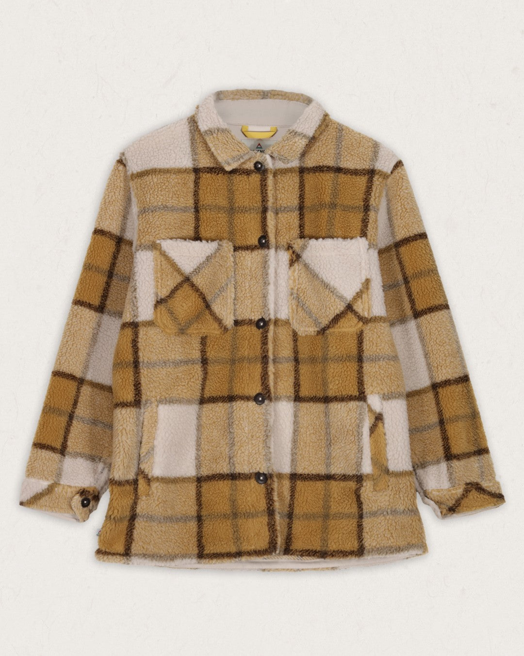 Olympus Yarn Dye Recycled Sherpa Fleece Shirt - Honey Check