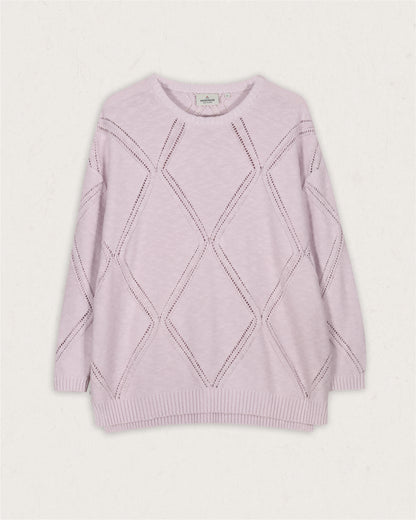 Palm Organic Cotton Jumper - Orchid Hush