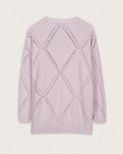 Palm Organic Cotton Jumper - Orchid Hush