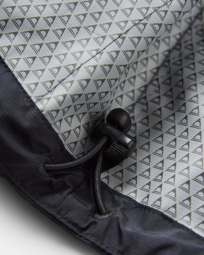 Trailscape Men's Recycled Waterproof Jacket - Black/Khaki - Flatlay